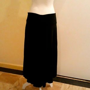 🖤👍Made Black Cotton Midi Hi Low Skirt Sz L